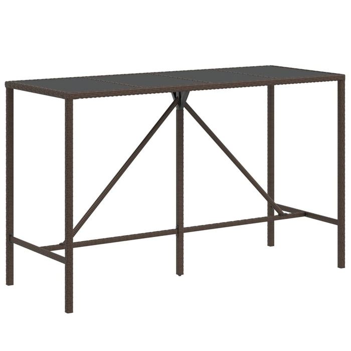 Set mobilier bar de grădină, cu perne, 9 piese, maro, poliratan WALTI