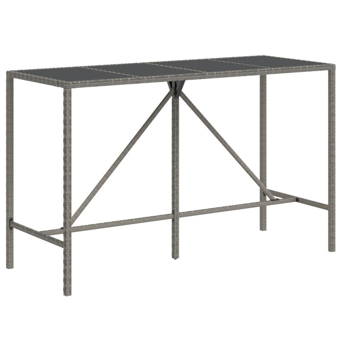 Set mobilier bar de grădină, cu perne, 9 piese, gri, poliratan - WALTI WALTI