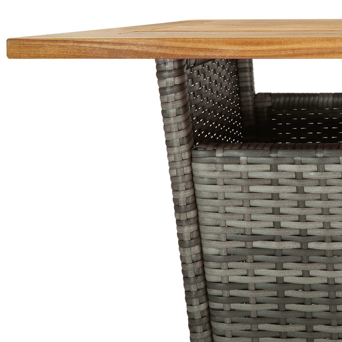 Set mobilier bar de grădină, cu perne, 5 piese, gri, poliratan - WALTI WALTI