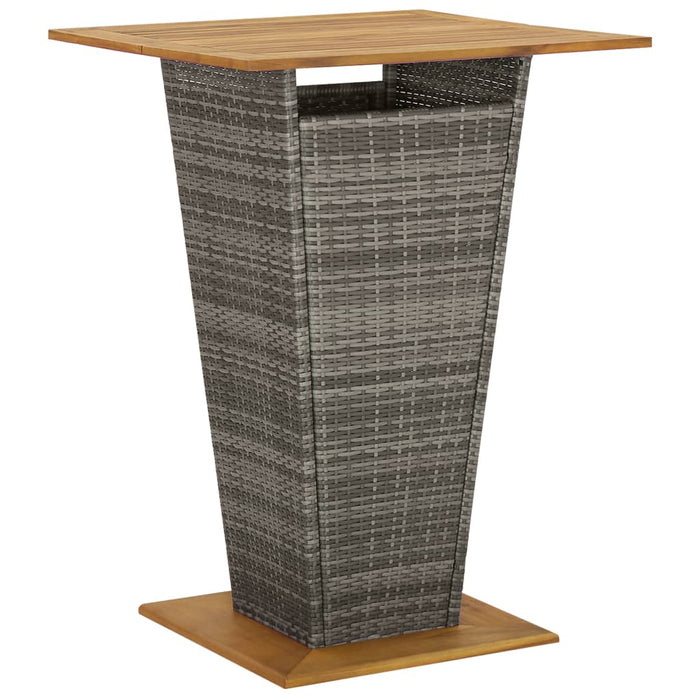 Set mobilier bar de grădină, cu perne, 3 piese, gri, poliratan - WALTI WALTI