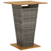 Set mobilier bar de grădină, cu perne, 3 piese, gri, poliratan - WALTI WALTI