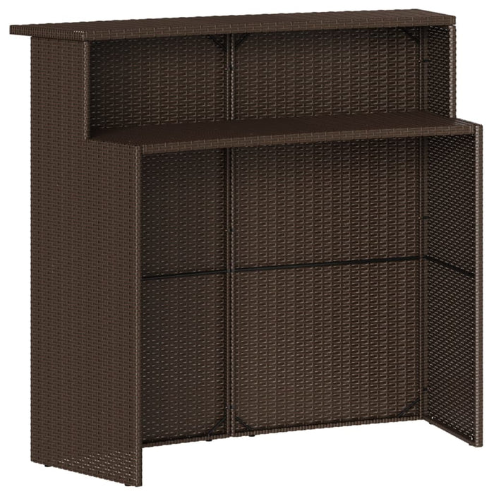 Set mobilier bar de grădină cu perne, 5 piese, maro, poliratan - WALTI WALTI
