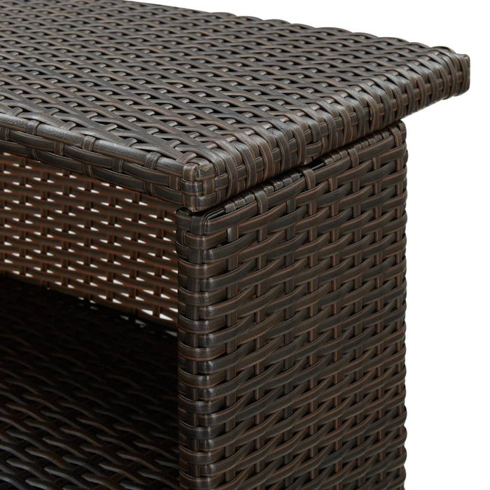 Set mobilier bar de grădină cu perne, 5 piese, maro, poliratan - WALTI WALTI