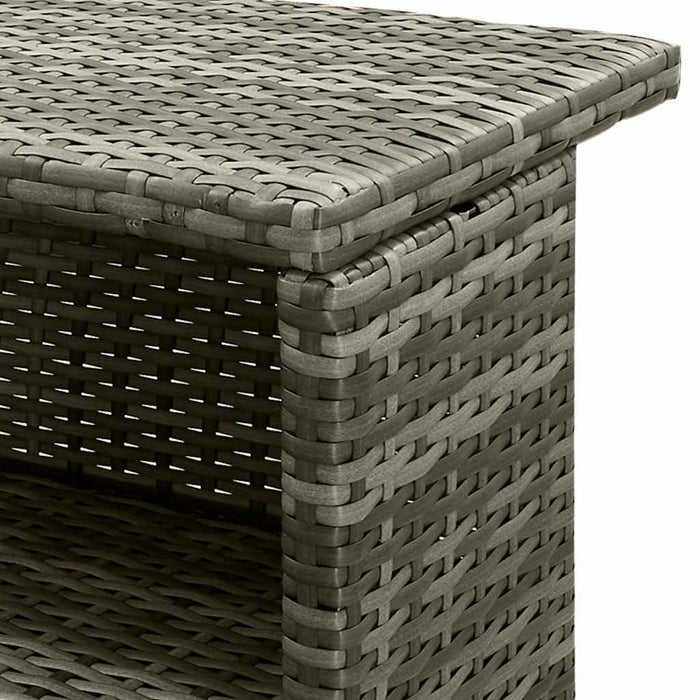 Set mobilier bar de grădină, cu perne, 3 piese, gri, poliratan WALTI