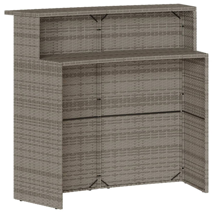 Set mobilier bar de grădină, cu perne, 5 piese, gri, poliratan - WALTI WALTI