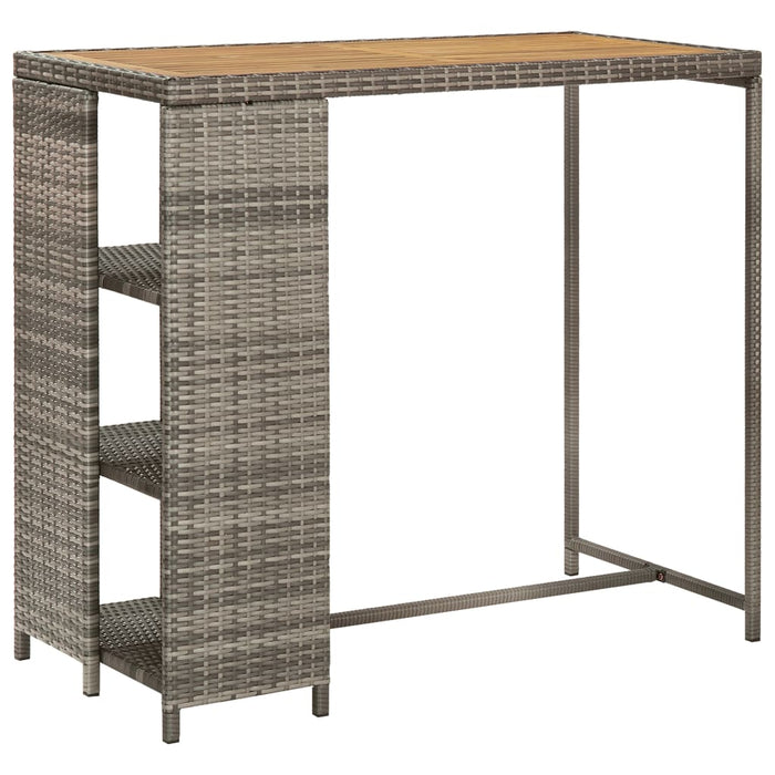 Set mobilier bar de grădină, cu perne, 5 piese, gri, poliratan - WALTI WALTI