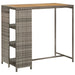Set mobilier bar de grădină, cu perne, 5 piese, gri, poliratan - WALTI WALTI