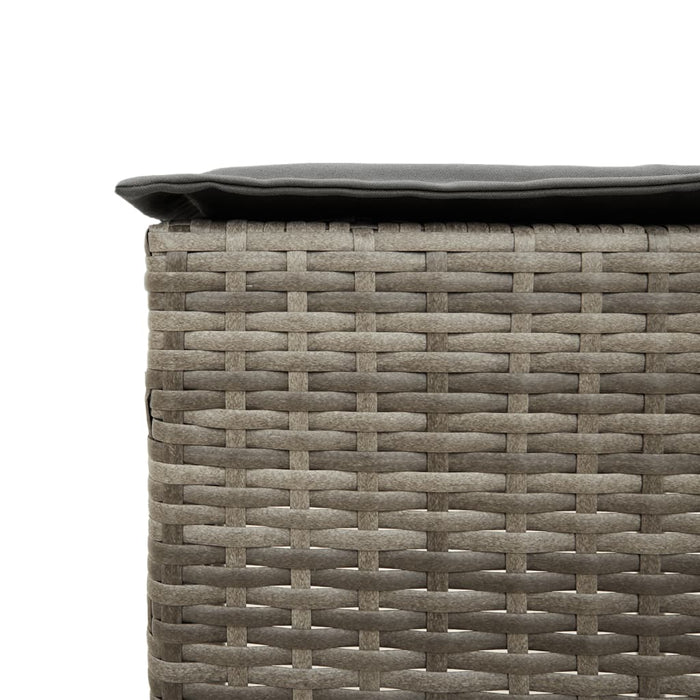 Set mobilier bar de grădină, cu perne, 5 piese, gri, poliratan - WALTI WALTI