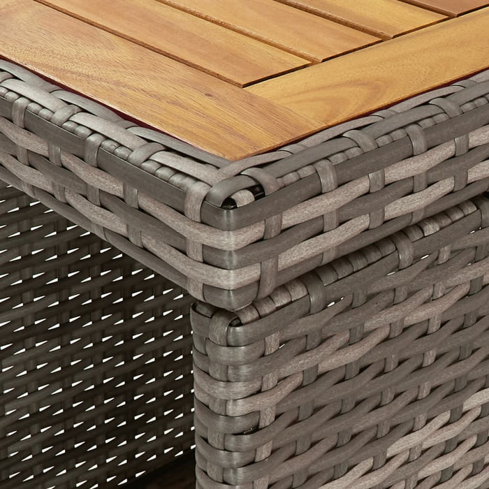 Set mobilier bar de grădină, cu perne, 5 piese, gri, poliratan - WALTI WALTI