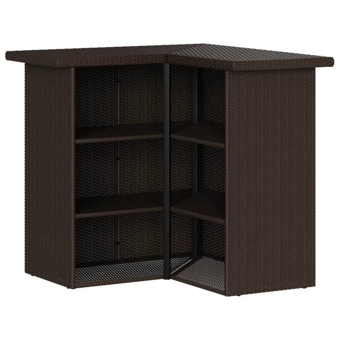 Set mobilier bar de grădină cu perne, 5 piese, maro, poliratan - WALTI WALTI
