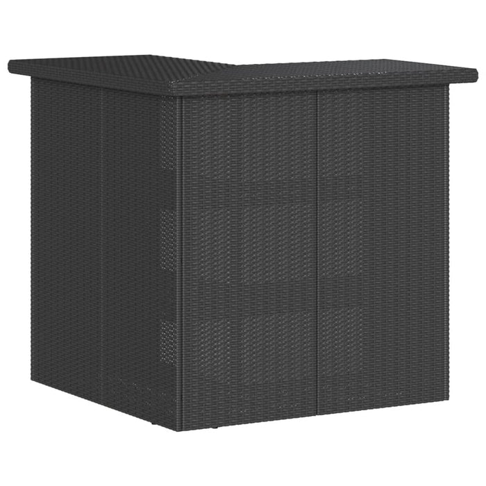 Set mobilier bar de grădină cu perne, 3 piese, negru, poliratan - WALTI WALTI