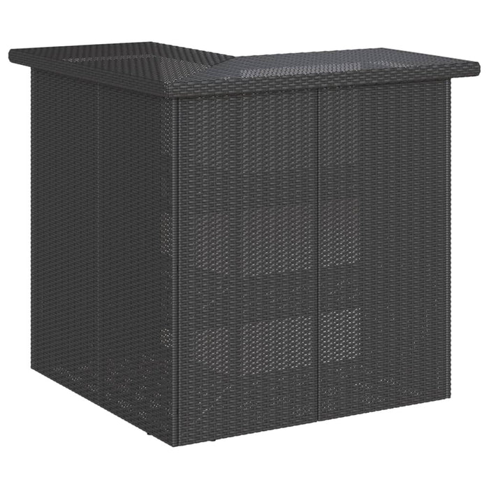 Set mobilier bar de grădină cu perne, 5 piese, negru, poliratan - WALTI WALTI