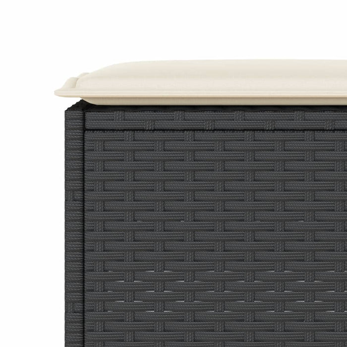 Set mobilier bar de grădină cu perne, 5 piese, negru, poliratan - WALTI WALTI
