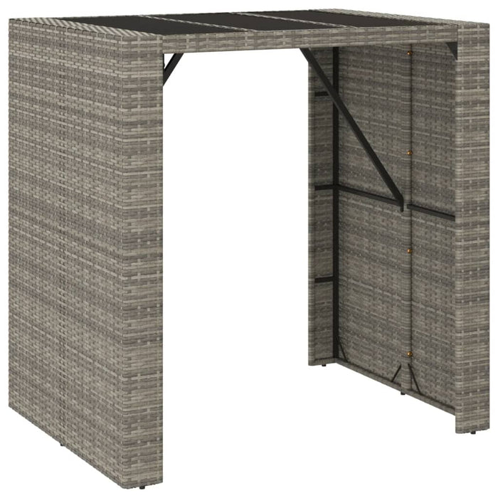 Set mobilier bar de grădină, cu perne, 5 piese, gri, poliratan - WALTI WALTI
