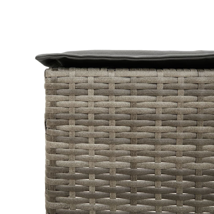 Set mobilier bar de grădină, cu perne, 5 piese, gri, poliratan - WALTI WALTI