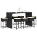 Set mobilier bar de grădină cu perne, 9 piese, negru, poliratan - WALTI WALTI