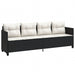 Set mobilier de grădină cu perne, 5 piese, negru, poliratan - WALTI WALTI