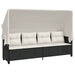 Set mobilier de grădină cu perne, 5 piese, negru, poliratan - WALTI WALTI