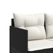 Set mobilier de grădină cu perne, 5 piese, negru, poliratan - WALTI WALTI