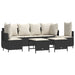 Set mobilier de grădină cu perne, 5 piese, negru, poliratan - WALTI WALTI
