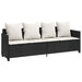 Set mobilier de grădină cu perne, 5 piese, negru, poliratan - WALTI WALTI