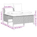 Set mobilier de grădină cu perne, 5 piese, negru, poliratan - WALTI WALTI