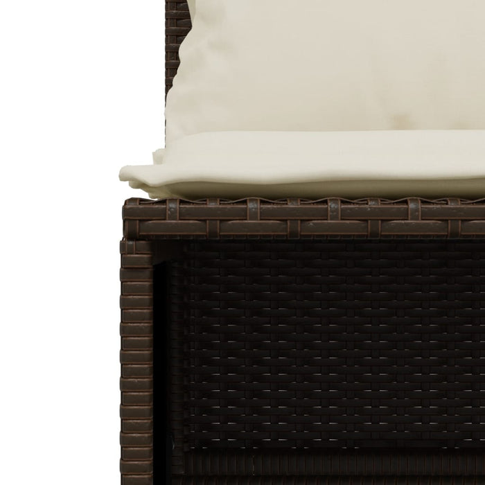Set canapele de grădină cu perne, 5 piese, maro, poliratan - WALTI WALTI
