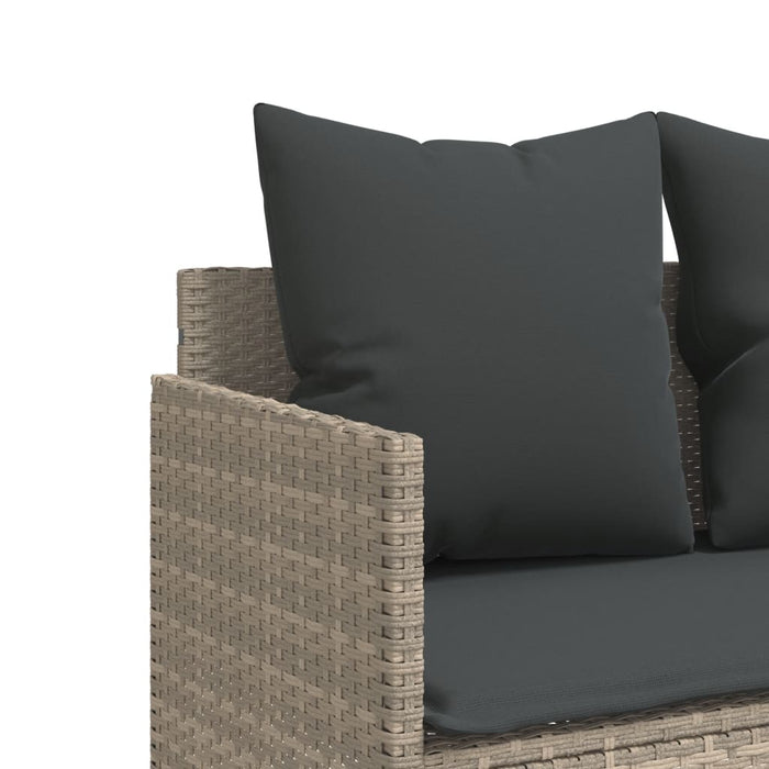 Set canapele de grădină cu perne, 5 piese gri deschis poliratan - WALTI WALTI