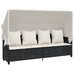 Set mobilier de grădină cu perne, 5 piese, negru, poliratan - WALTI WALTI