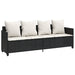 Set mobilier de grădină cu perne, 5 piese, negru, poliratan - WALTI WALTI