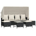 Set mobilier de grădină cu perne, 5 piese, negru, poliratan - WALTI WALTI