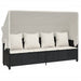 Set mobilier de grădină cu perne, 5 piese, negru, poliratan - WALTI WALTI