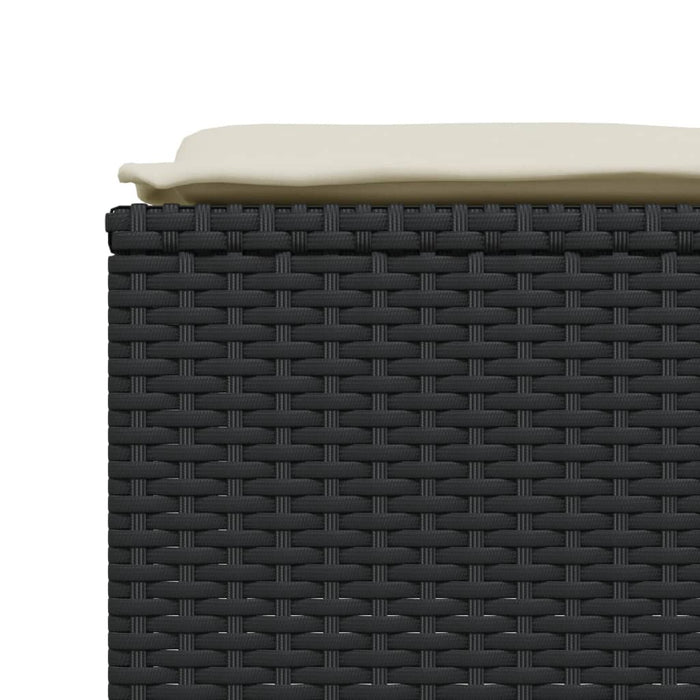 Set mobilier de grădină cu perne, 5 piese, negru, poliratan - WALTI WALTI