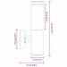 Lumină de perete pentru exterior Argintiu 15 x 7,5 x 33 cm - WALTI WALTI
