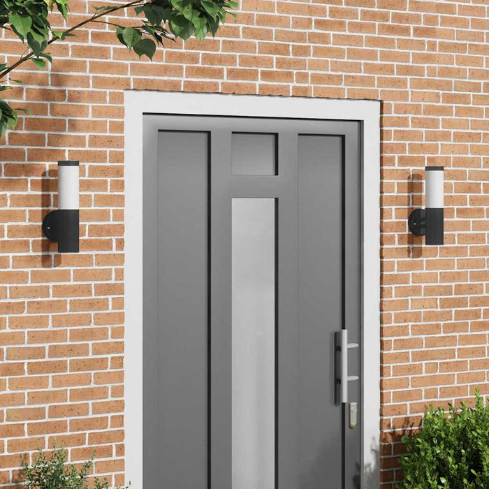 Lumină de perete pentru exterior 2 pcs Negru 15 x 7,5 x 33 cm - WALTI WALTI