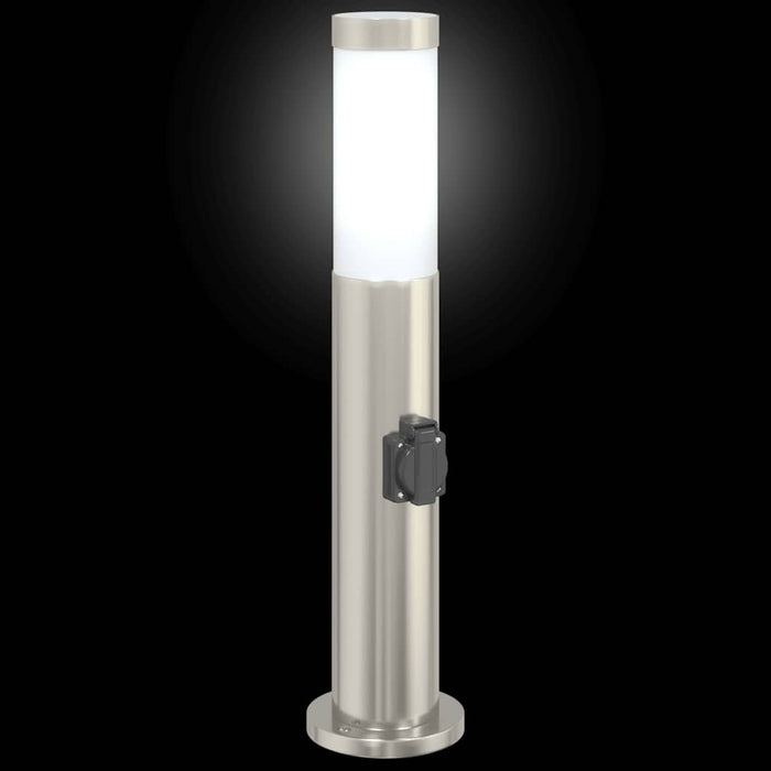 Stâlp luminos cu priză 50 cm oțel inoxidabil IP44 - WALTI WALTI