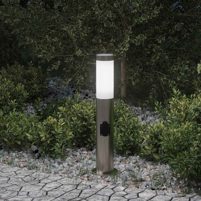 Stâlp luminos cu priză 50 cm oțel inoxidabil IP44 - WALTI WALTI