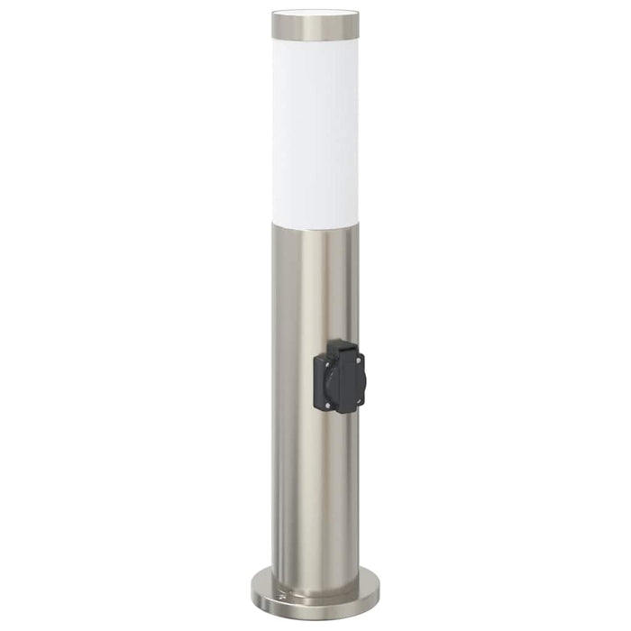 Stâlpi iluminatori cu priză, 3 buc., 50 cm, oțel inoxidabil, IP44 - WALTI WALTI