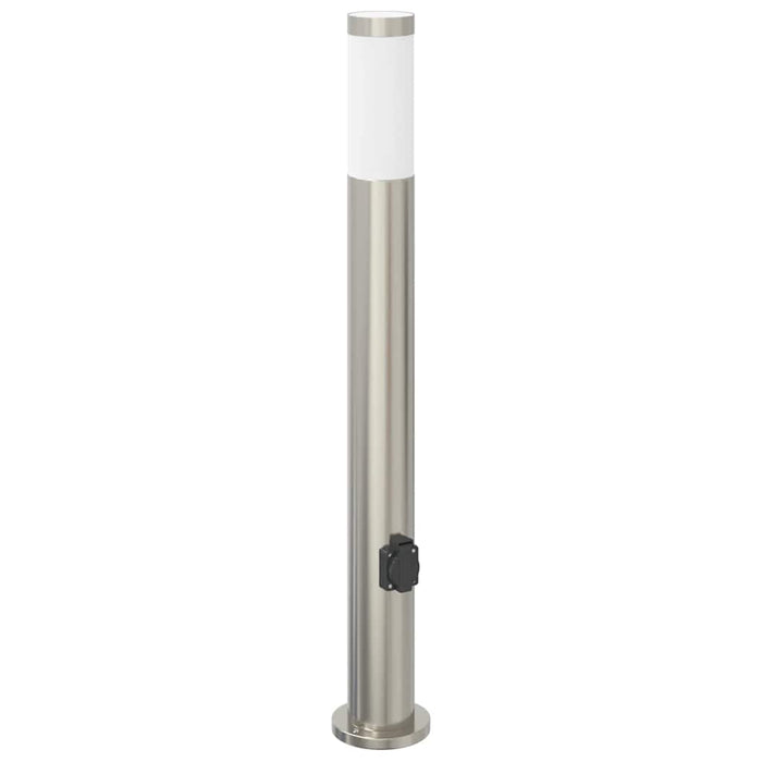 Stâlp luminos cu priză 80 cm oțel inoxidabil IP44 - WALTI WALTI