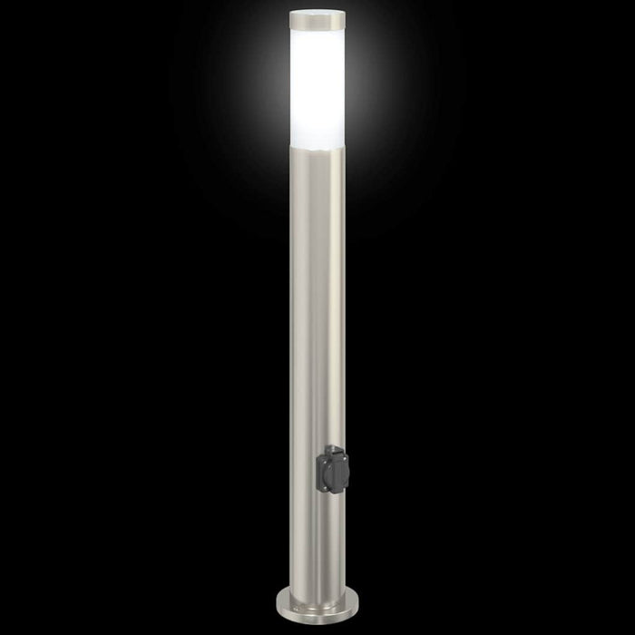 Stâlp luminos cu priză 80 cm oțel inoxidabil IP44 - WALTI WALTI