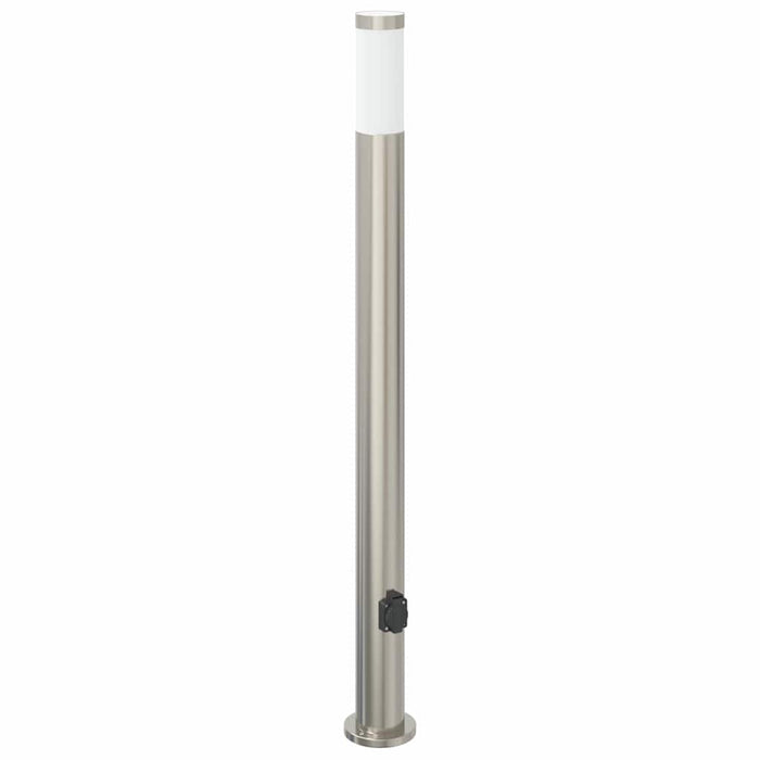 Stâlp luminos cu priză 110 cm oțel inoxidabil IP44 - WALTI WALTI