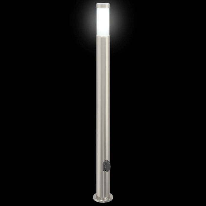 Stâlp luminos cu priză 110 cm oțel inoxidabil IP44 - WALTI WALTI