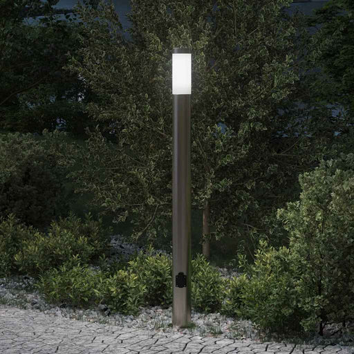 Stâlp luminos cu priză 110 cm oțel inoxidabil IP44 - WALTI WALTI