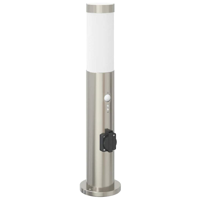 Stâlp luminos cu senzor și priză, 50 cm, oțel inoxidabil, IP44 - WALTI WALTI
