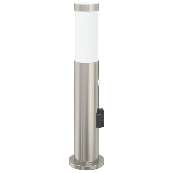 Stâlp luminos cu senzor și priză, 50 cm, oțel inoxidabil, IP44 - WALTI WALTI