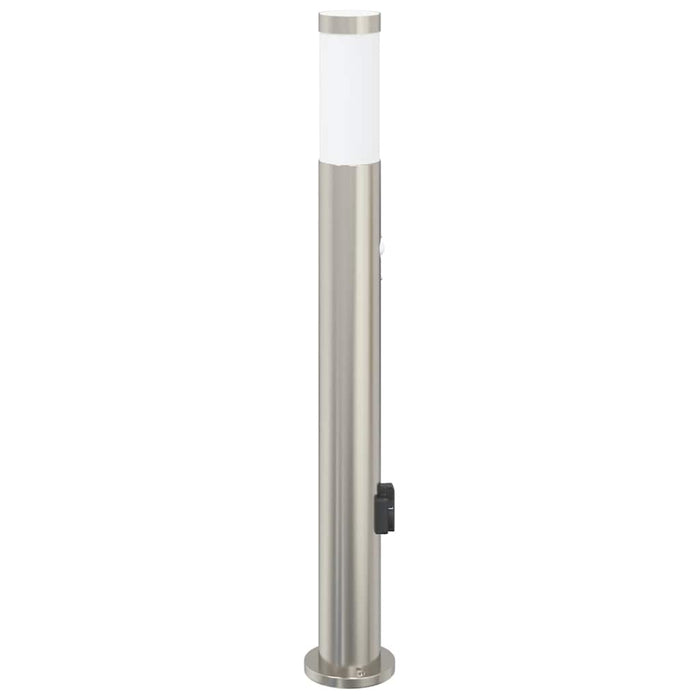 Stâlp luminos cu senzor și priză, 80 cm, oțel inoxidabil, IP44 - WALTI WALTI