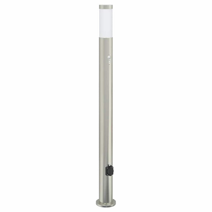 Stâlp luminos cu senzor și priză 110 cm oțel inoxidabil IP44 - WALTI WALTI