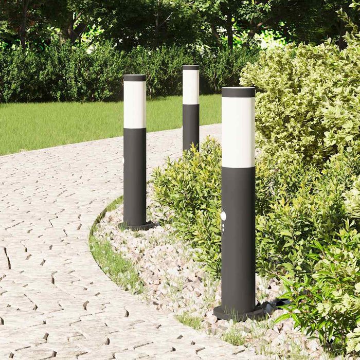 Stâlpi iluminatori cu senzor, 3 buc., 50 cm, oțel inoxidabil, IP44 - WALTI WALTI