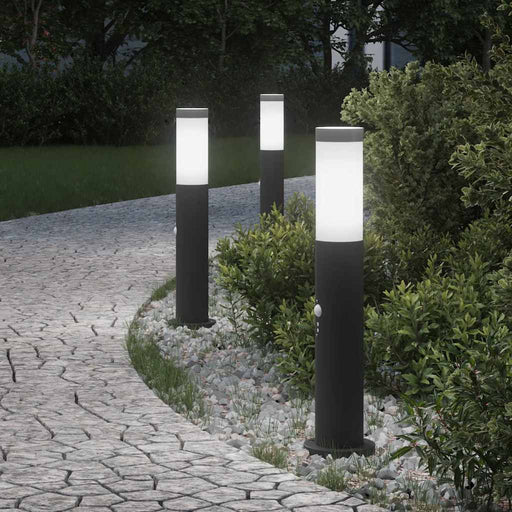 Stâlpi iluminatori cu senzor, 3 buc., 50 cm, oțel inoxidabil, IP44 - WALTI WALTI