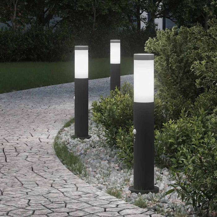 Stâlpi iluminatori cu senzor, 3 buc., 50 cm, oțel inoxidabil, IP44 - WALTI WALTI